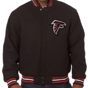 Atlanta Falcons JH Design Black Embroidered Wool Jackets