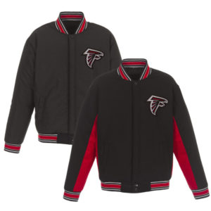 Atlanta Falcons NFL JH Design Black Wool Reversible Jacket