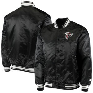 Atlanta Falcons NFL Starter Black Locker Room Satin Varsity Jacket