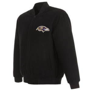 Baltimore Ravens NFL JH Design Black Reversible Jacket