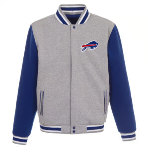 Buffalo Bills Jh Design Reversible Gray_royal Wool Jacket