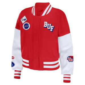 Buffalo Bills Wear By Erin Andrews Red_white Varsity Jacket