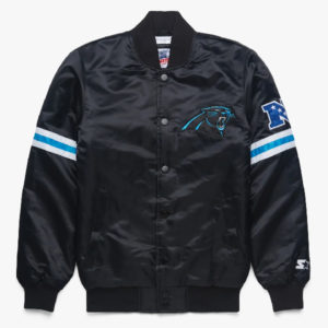 NFL Carolina Panthers Homage X Starter Black Satin Jacket