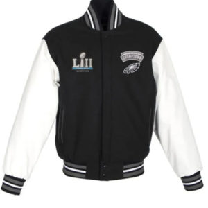 Champions Philadelphia Eagles Black Wool Varsity Jacket