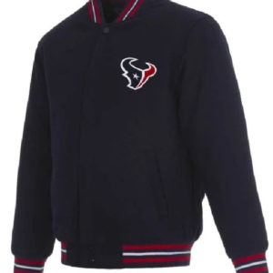 Houston Texans Navy Blue Varsity Wool Jacket