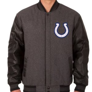 Indianapolis Colts Embroidered Wool Varsity Black Jacket