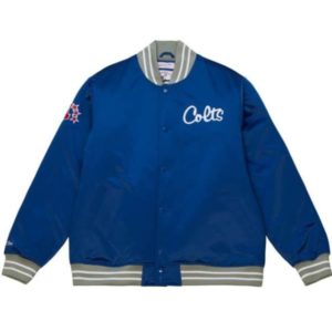 Indianapolis Colts Heavyweight Satin Blue Jacket