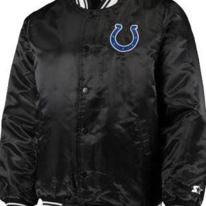 Indianapolis Colts Starter Black Satin Black Jacket