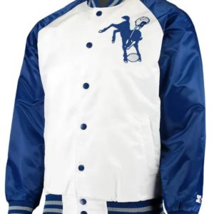 Indianapolis Colts White/Blue Varsity Satin Jacket