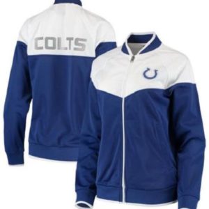 Indianapolis Colts Wildcard Raglan Track Royal/White Jacket