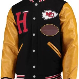 Kansas City Chiefs Black And Gold Wool Varsity Jacket