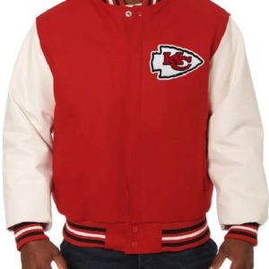 Kansas City Chiefs Red And Cream Wool Varsity Jacket