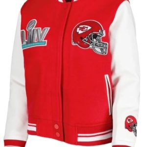 Kansas City Chiefs Red & White Wool Varsity Jacket