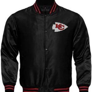 Kansas City Chiefs Starter Locker Room Black Satin Jacket