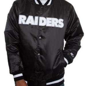 Las Vegas Raiders Black Satin Jacket