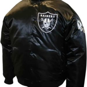 Las Vegas Raiders Nylon Satin Black Jacket