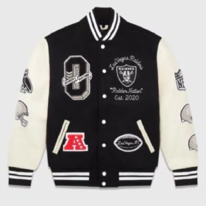 Las Vegas Raiders OVO Wool Varsity Black Jacket