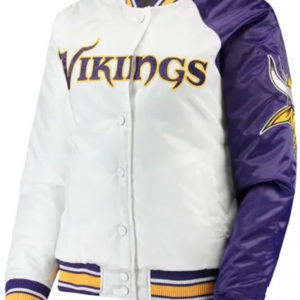 Minnesota Vikings White And Purple Jacket