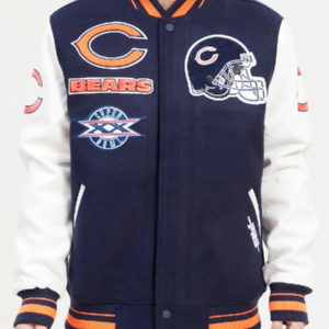 NFL Chicago Bears Mash Up Varsity Wool Jacket