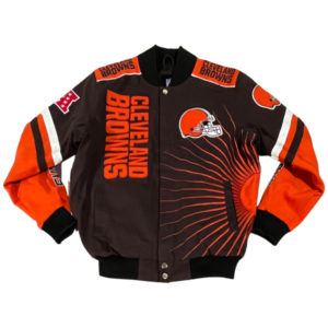 NFL Cleveland Browns G-III Sports by Carl Banks Extreme Redzone Varsity Jacket