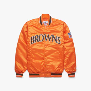 NFL Cleveland Browns Homage X Starter Orange Satin Jacket