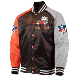 NFL Cleveland Browns Lead Off Varsity Satin Jackets