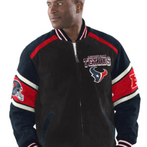 NFL Houston Texans Suede Leather Varsity Jacket