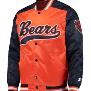 NFL Richard Chicago Bears Team Satin Varsity Jacket