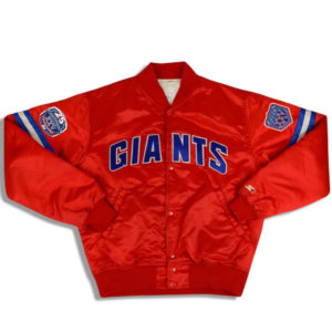 New York Giants Anniversary Red Satin Jacket