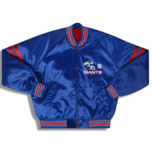 New York Giants Blue Varsity Satin Jacket