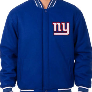 New York Giants Royal Blue Wool Varsity Jacket