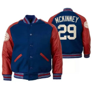 New York Giants Xavier Mckinney Wool Varsity Jacket