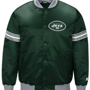 New York Jets Draft Pick Green Satin Jacket