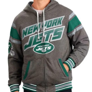 New York Jets Gray Fleece Extreme Hoodie