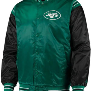 New York Jets Green and Black Satin Jacket