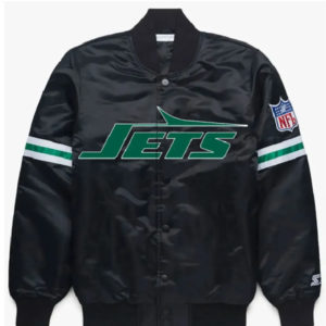 New York Jets Method Black Satin Jacket