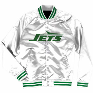 New York Jets White Satin Jacket