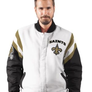 Nfl New Orleans Saints Black And White Jacket