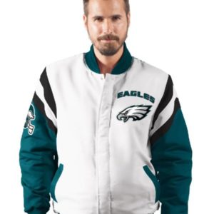 Nfl Philadelphia Eagles Green And White Jacket