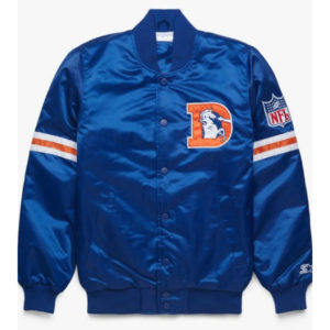 Ohio Denver Broncos Royal Blue Bomber Satin Jacket