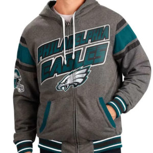 Philadelphia Eagles Extreme Gray Fleece Hoodie