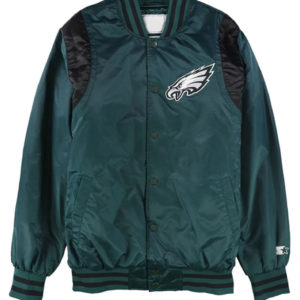 Philadelphia Eagles Green Varsity Satin Jacket