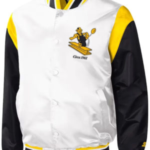 Pittsburgh Steelers Pitch Varsity Satin Jacket