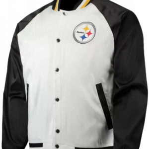 Pittsburgh Steelers White and Black Jacket