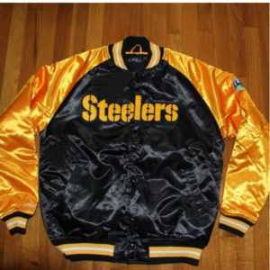 Pittsburgh Steelers Yellow and Black Super Bowl Satin Jacket