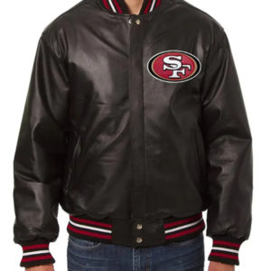 San Francisco 49ers Black Leather Jacket