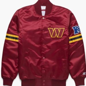 Washington Commanders Maroon Satin Jacket