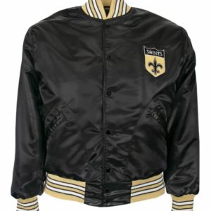 1968 New Orleans Saints Black Satin Jacket