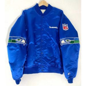 1990s Seattle Seahawks Royal Blue Satin Jacket