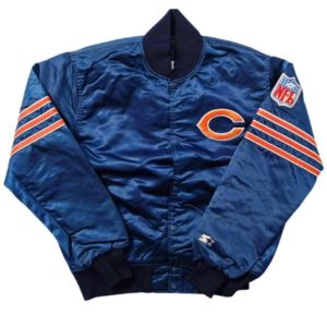 80’s Chicago Bears Blue Satin Jacket